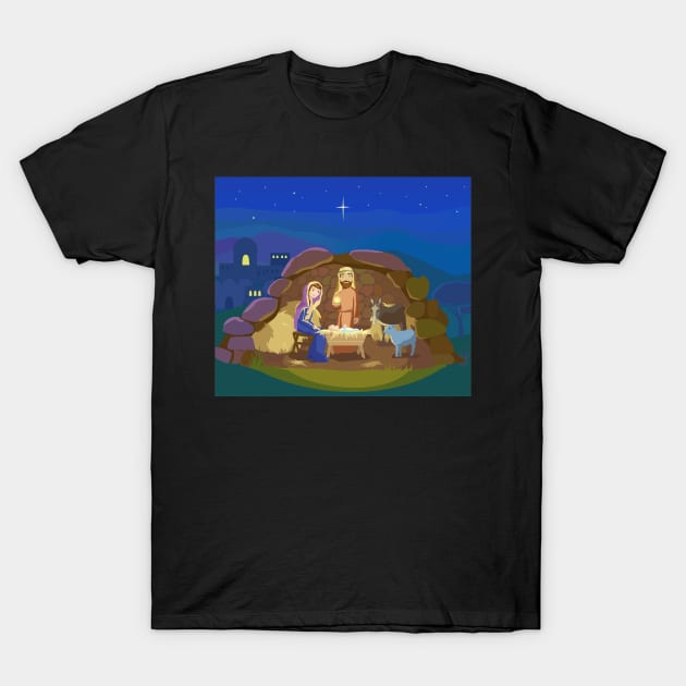 Christmas nativity scene T-Shirt by HetmanArt